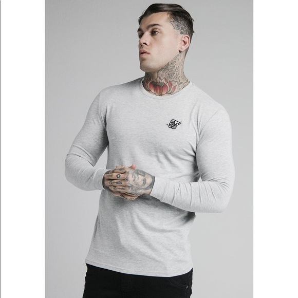 SIKSILK New With Tags Straight Hem Gym Tee Embroidered Logo US Size 2XL - Picture 1 of 12